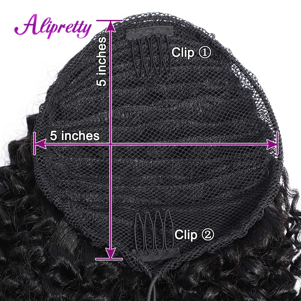 Indian Curly Wrap Around Ponytail