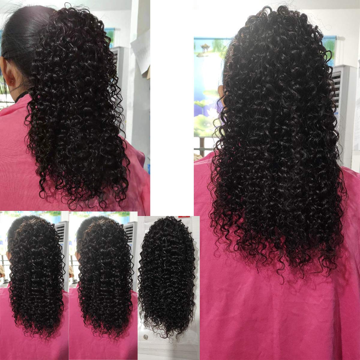 Indian Curly Wrap Around Ponytail